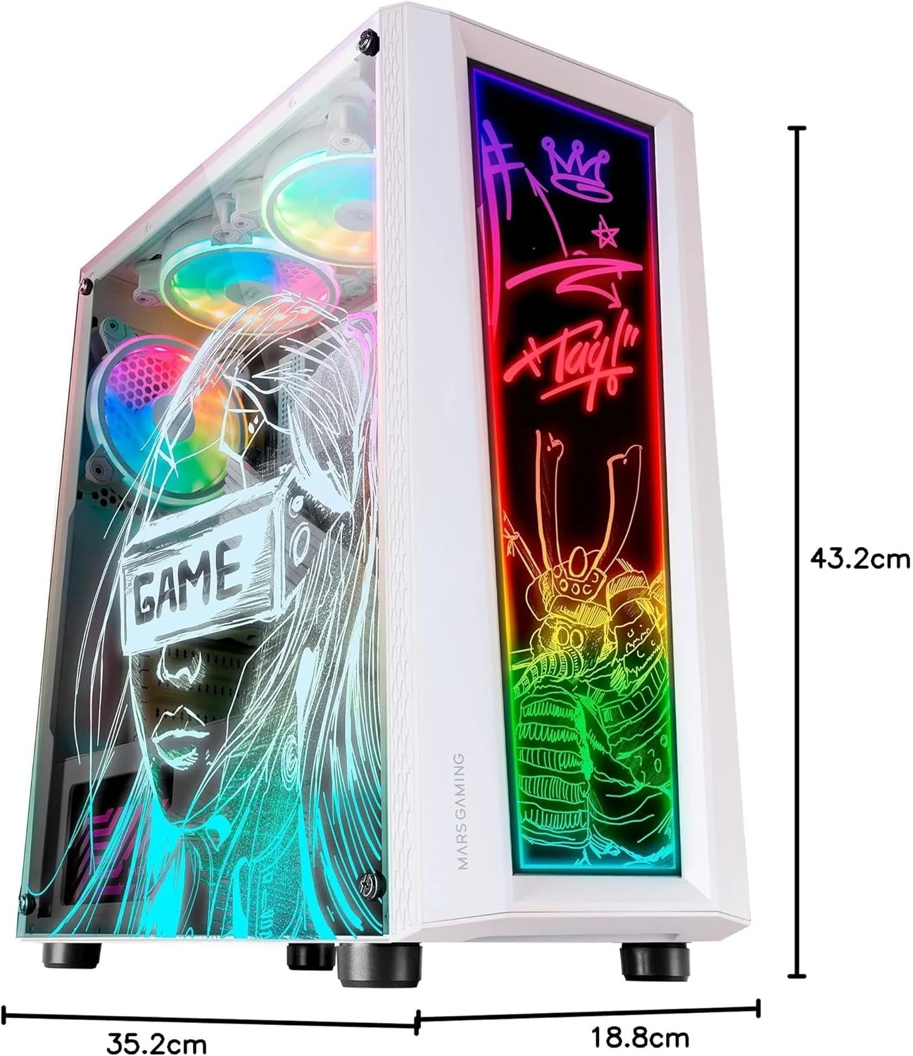 Корпус для ПК Mars Gaming MC-ART White / без БЖ / Білий, фото №6