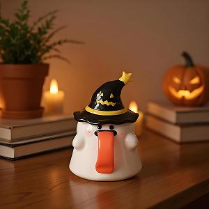 Чашка Halloween 450 мл Керамічна чашка у формі привида з кришкою synthetic.ua - Фото 1