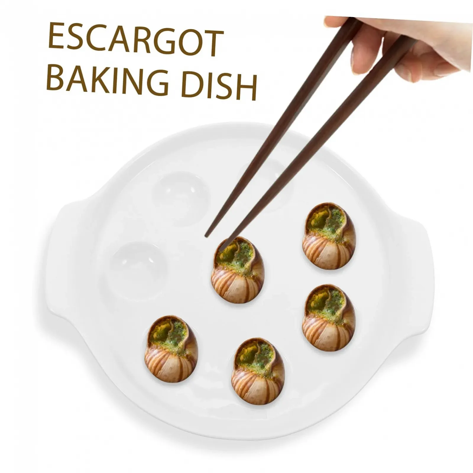 Форма UKCOCO керамическая для улиток с ручками, фото №8 Форма UKCOCO керамическая для улиток с ручками, фото №8