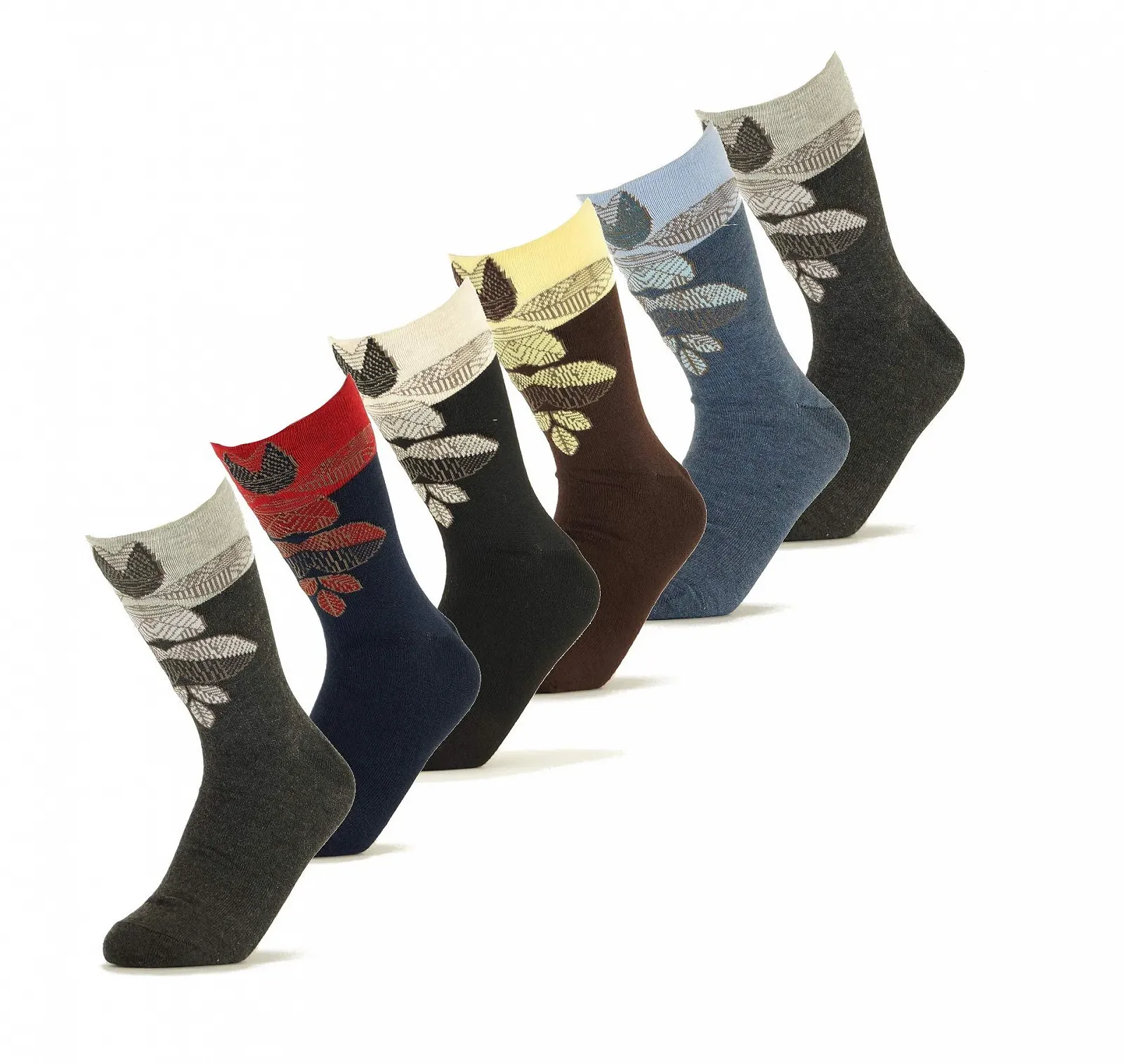 Шкарпетки Жіночі Бавовняні з квітковим візерунком Різнокольорові, 6 пар, фото №1 Шкарпетки Жіночі Бавовняні з квітковим візерунком Різнокольорові, 6 пар, фото №1