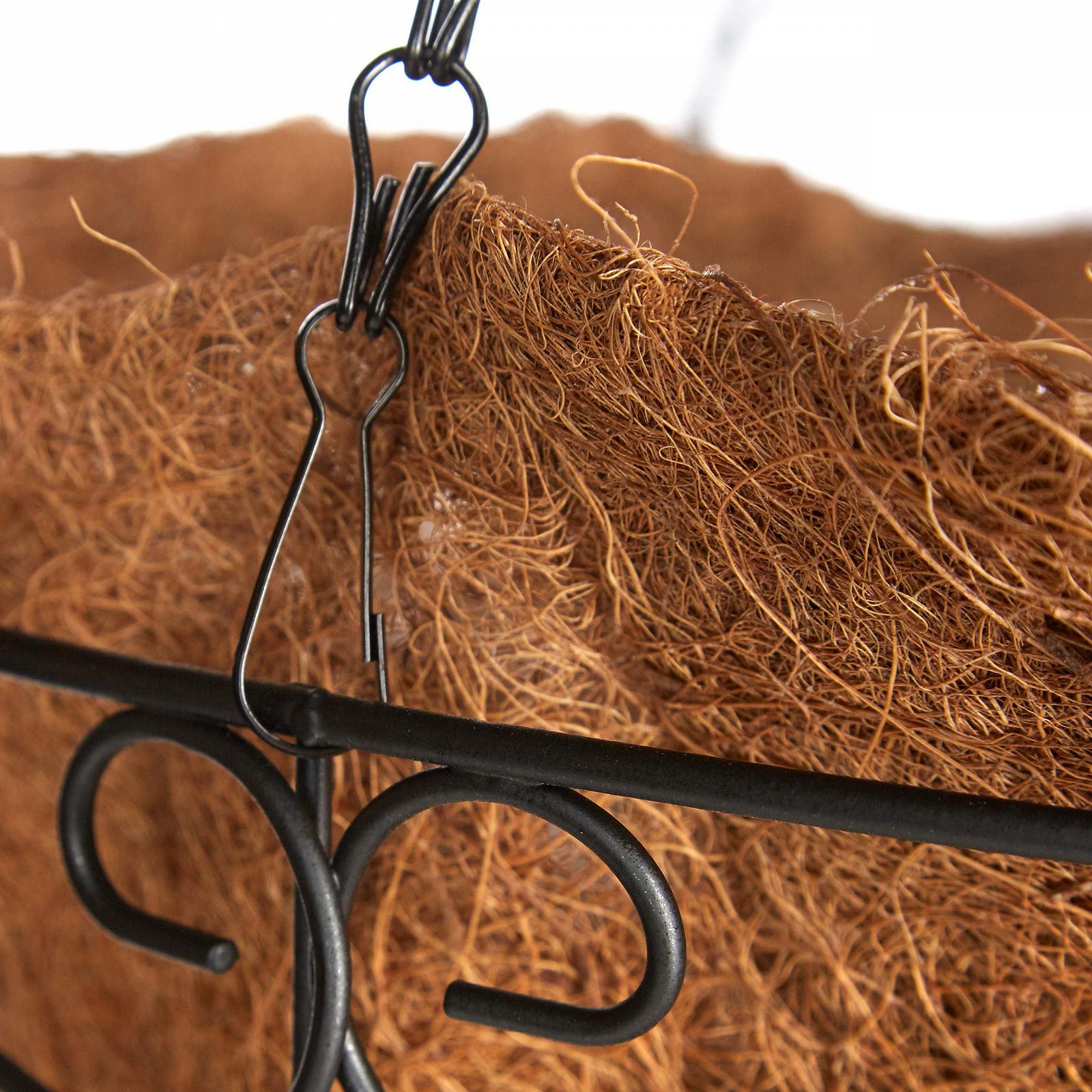 Підвісні кошики Relaxdays Набір 3 шт Коричневий, фото №6