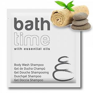 Гель-шампунь 2-в-1 GPQ Bath Time 91% Natural Origin з ефірними оліями, 400 шт x 8 г - Фото 1