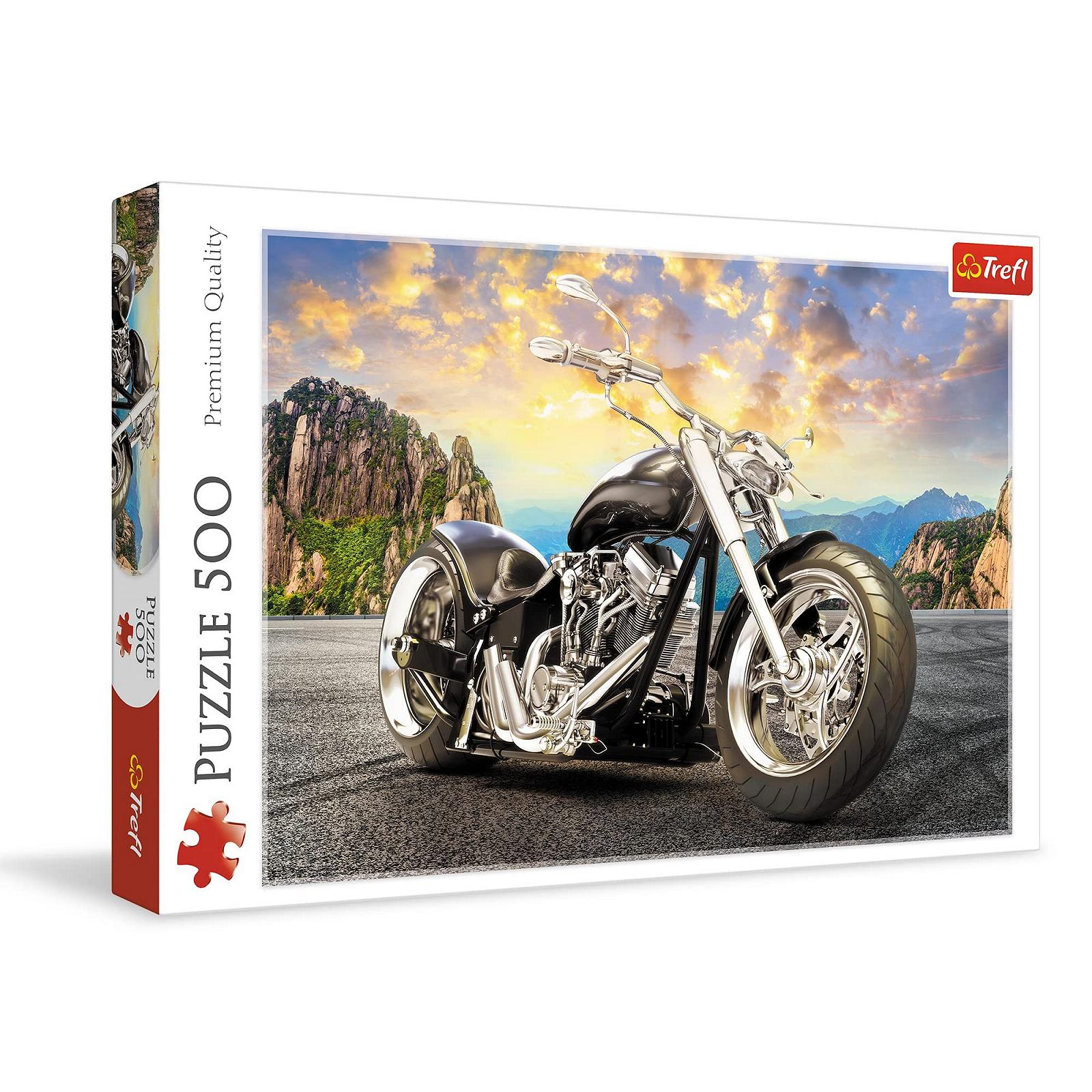 Пазлы Trefl Черный мотоцикл 500 элементов, фото №1