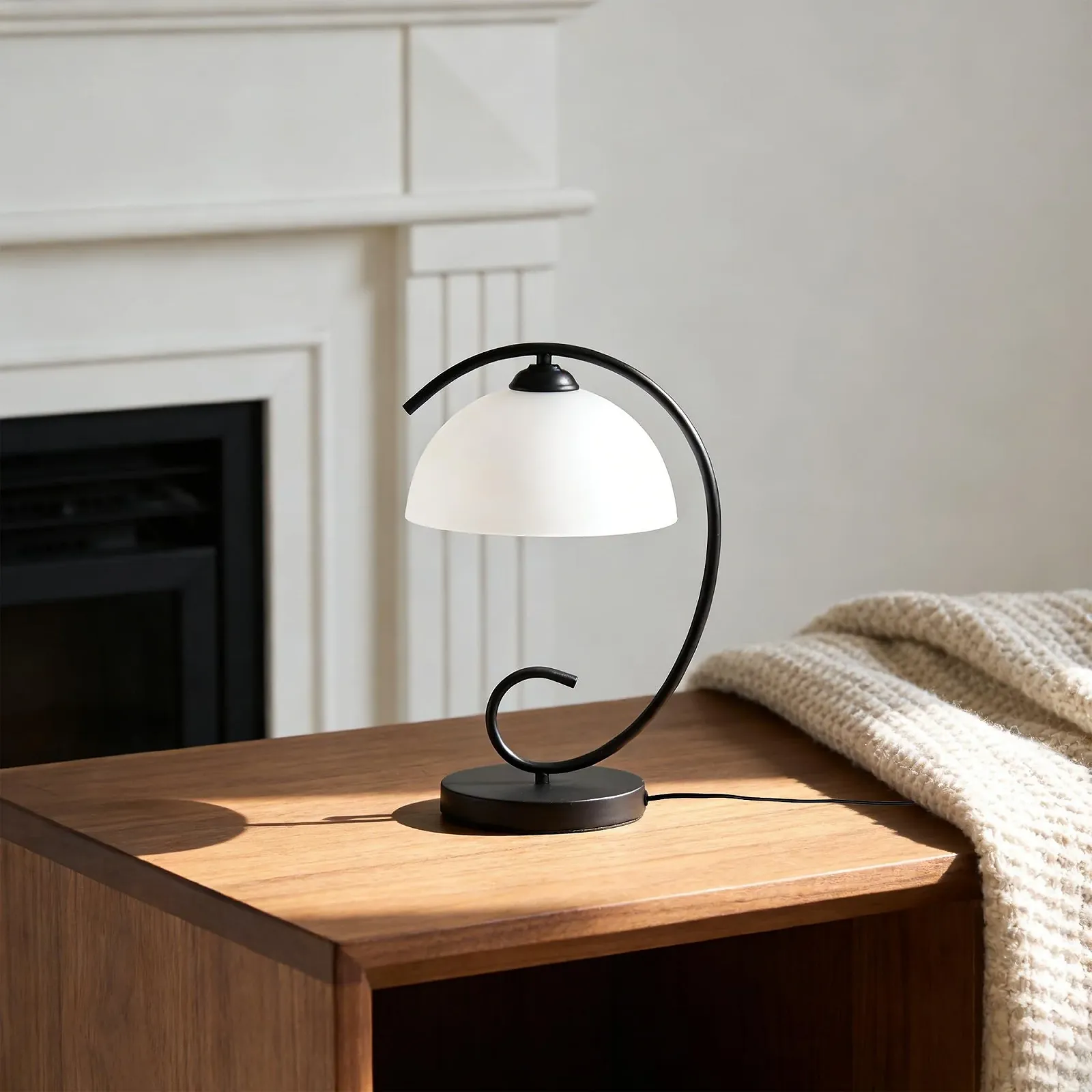 Настільна лампа Alighting з патроном E27 вінтажна металева висота 44.5 см Чорна, фото №7