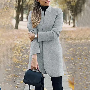 Vagbalena Женский Осенний Зимний Однобортный Пальто из шерсти synthetic.ua - Фото 1