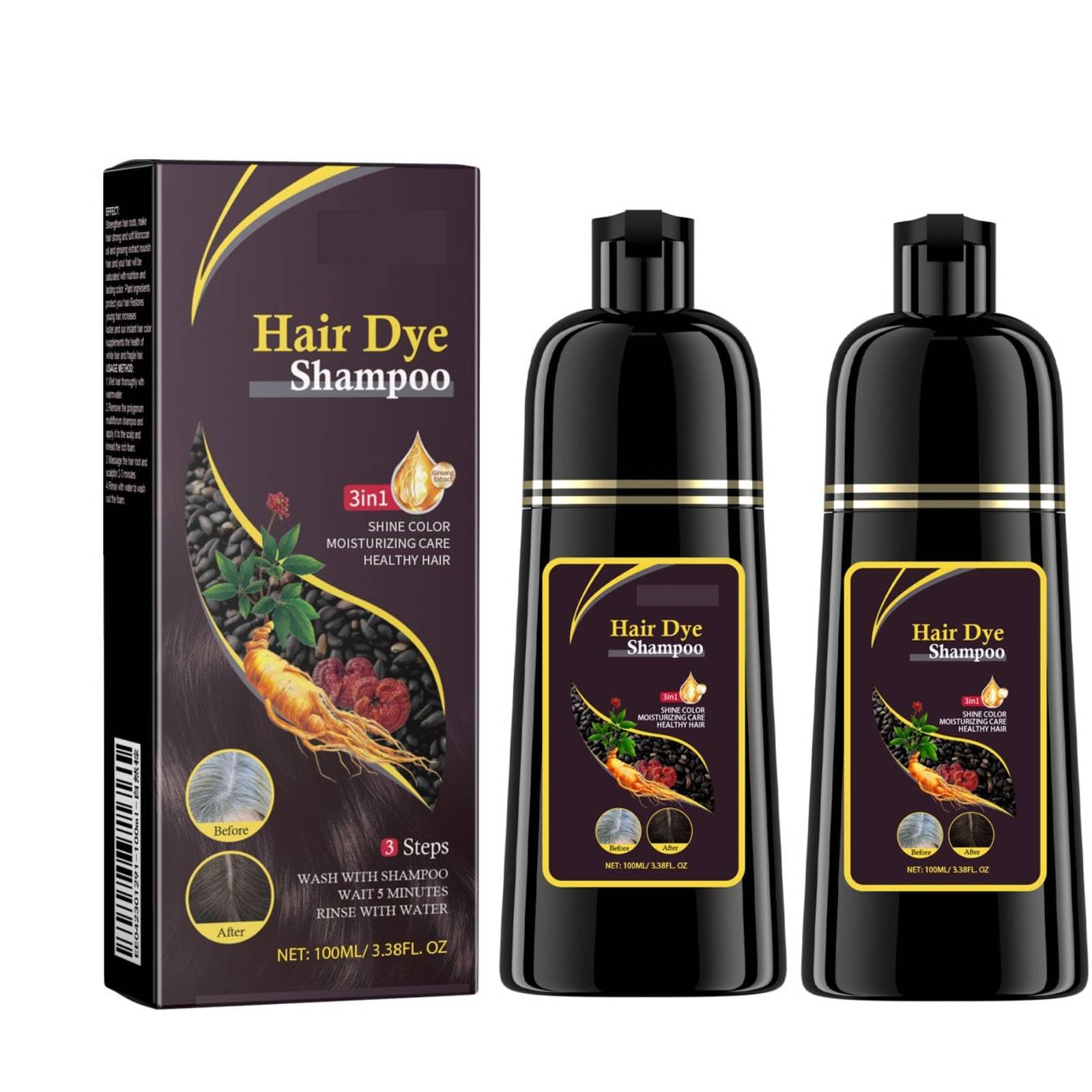 Шампунь для фарбування волосся Natural Instant 3-в-1 Natural Brown, фото №1