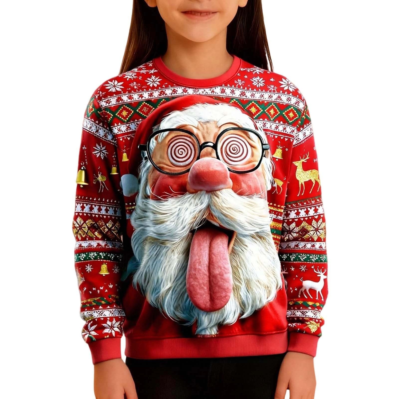 Різдвяний светр з довгими рукавами та круглим вирізом, фото №7