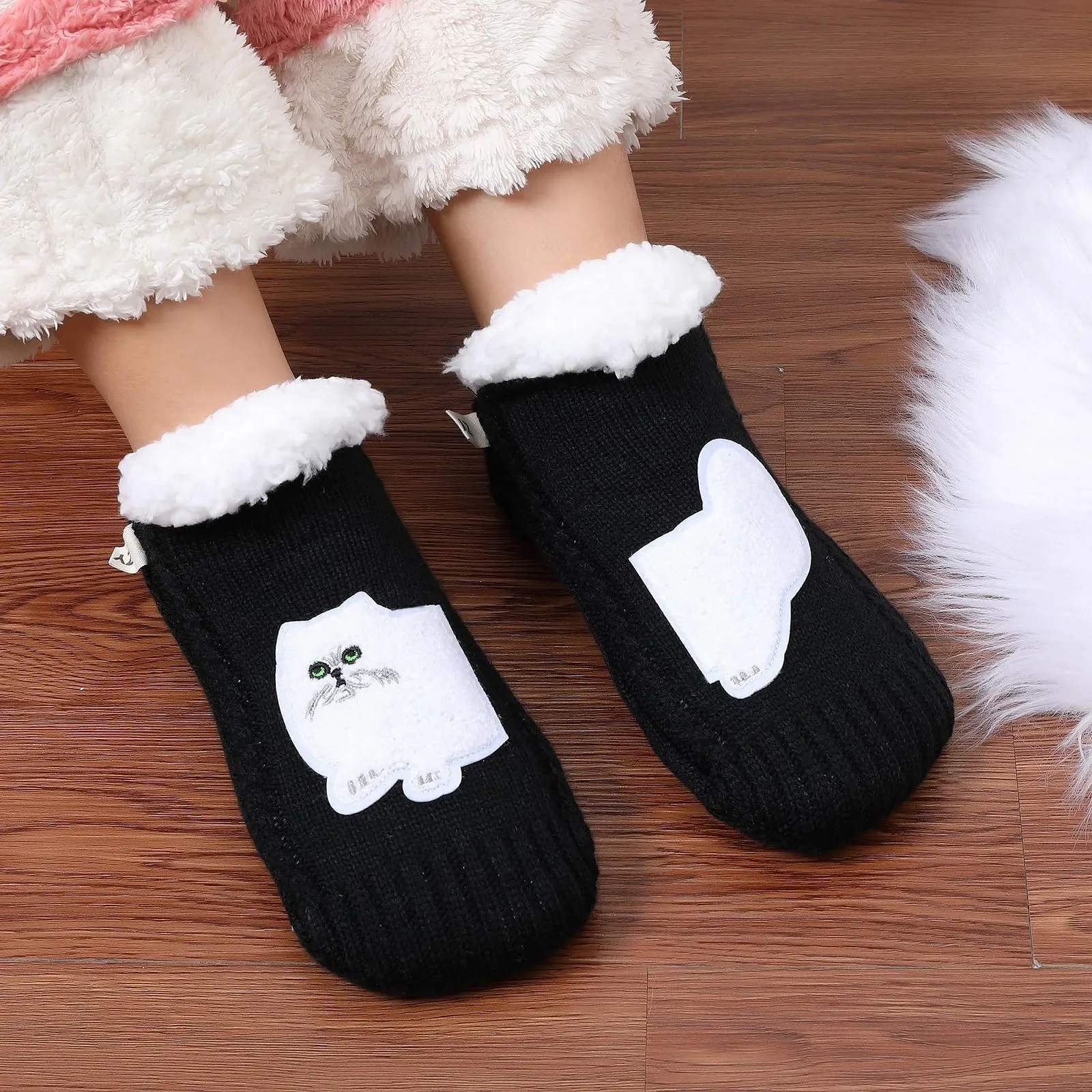 Шкарпетки ZYZX Cat Cuddly з нековзною підошвою, фото №6 Шкарпетки ZYZX Cat Cuddly з нековзною підошвою, фото №6