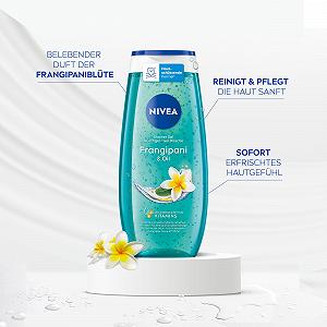 Гель для душа NIVEA Frangipani & Oil с масляными гранулами и ароматом франжипани 250 мл synthetic.ua - Фото 1