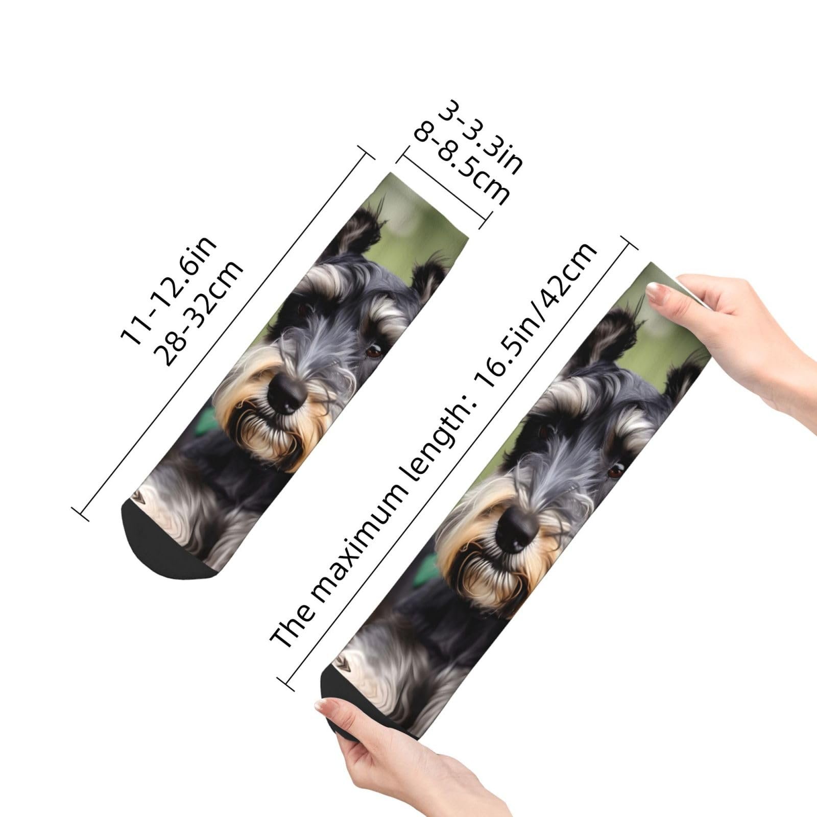 Носки SSIMOO Шнауцер, Милые, Модные, Удобные, Повседневные, для взрослых, Подходят для любого времени года, Шнауцер, Универсальный размер, Шнауцер, фото №5