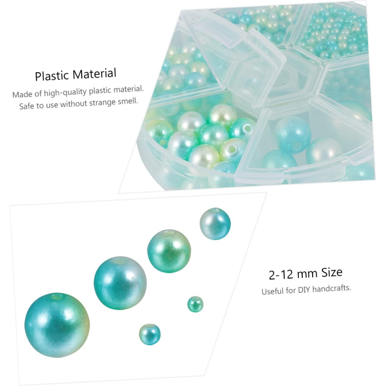 Перлини Coheali Круглі Пластикові Імітація для нігтів, фото №7