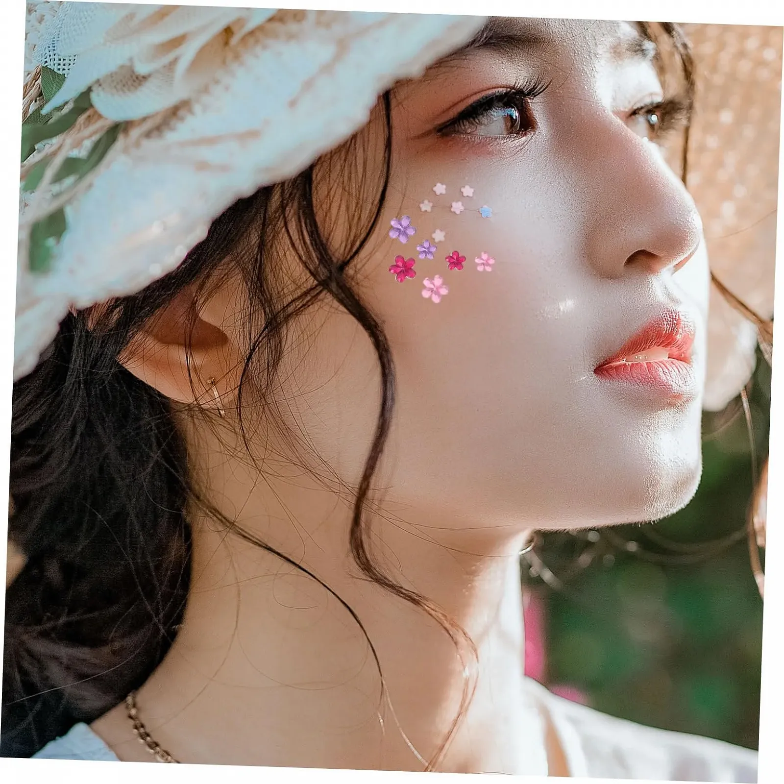 Наклейки Самоклеючі Lurrose 12 аркушів Різні форми Серця Квадрати Квіти Круги, фото №6