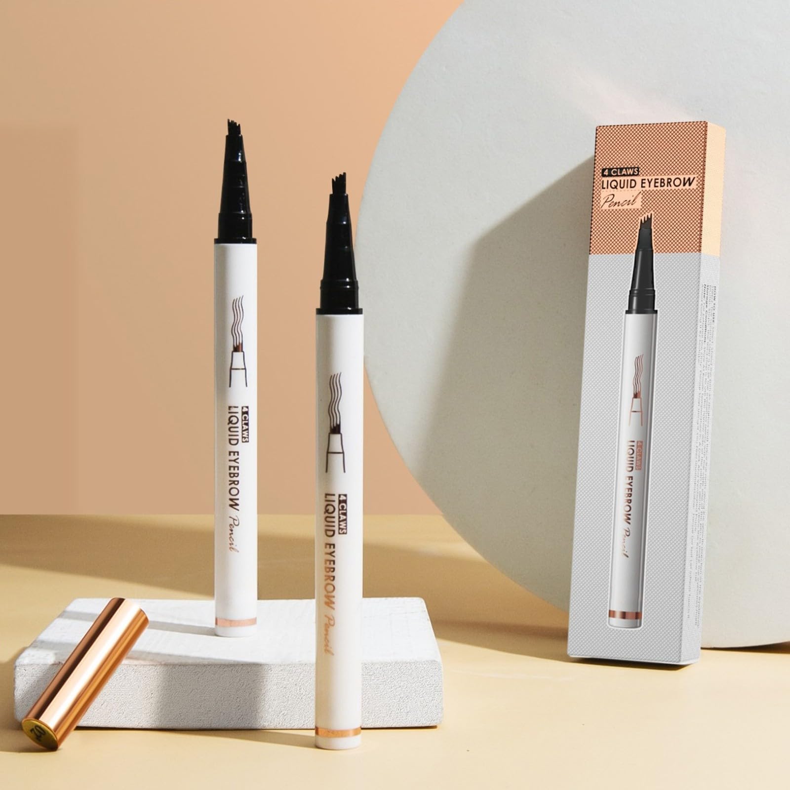 Олівець для брів Microblading з 4-ма зубцями аплікатор Dark Brown, фото №3