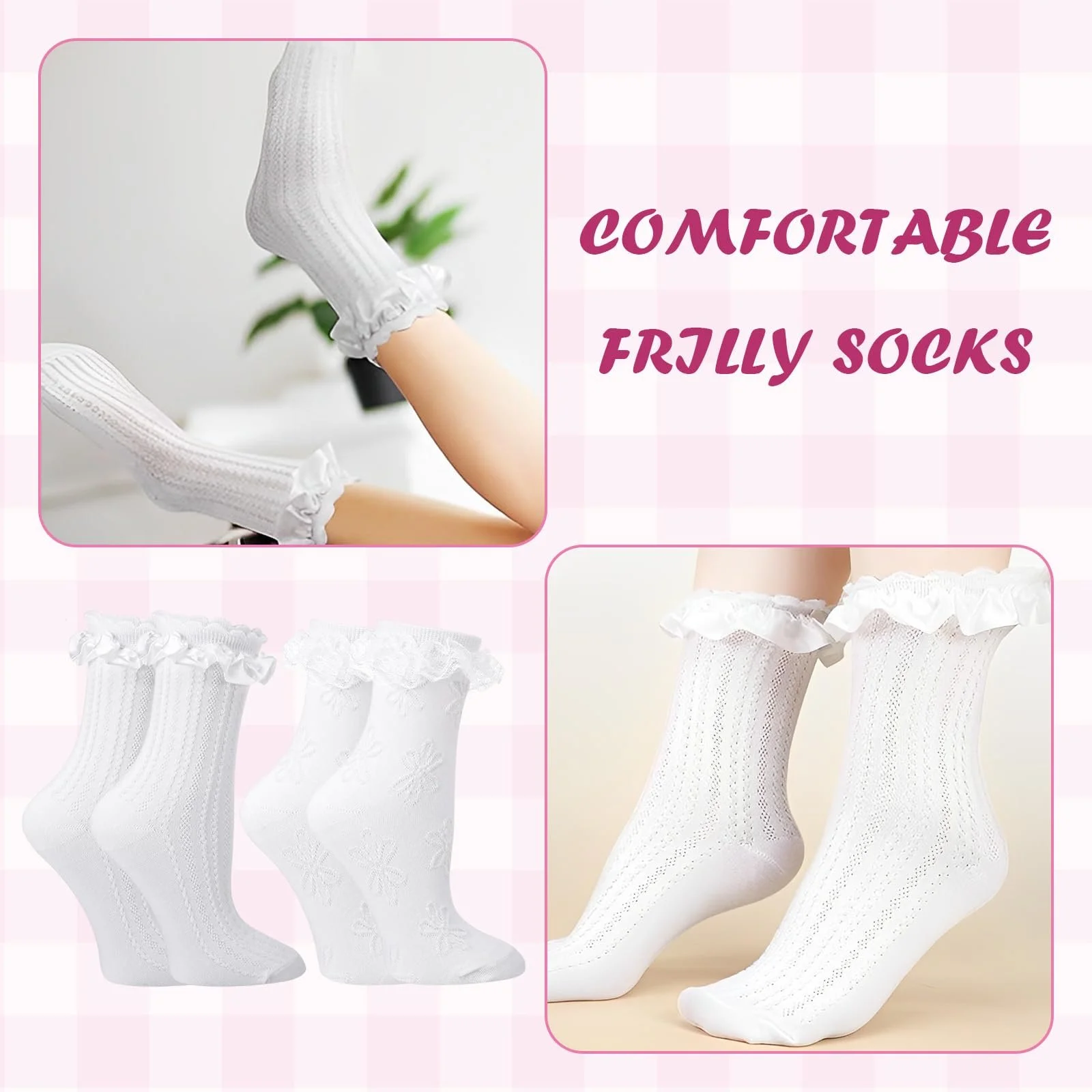 Шкарпетки з рюшами Білий, фото №5