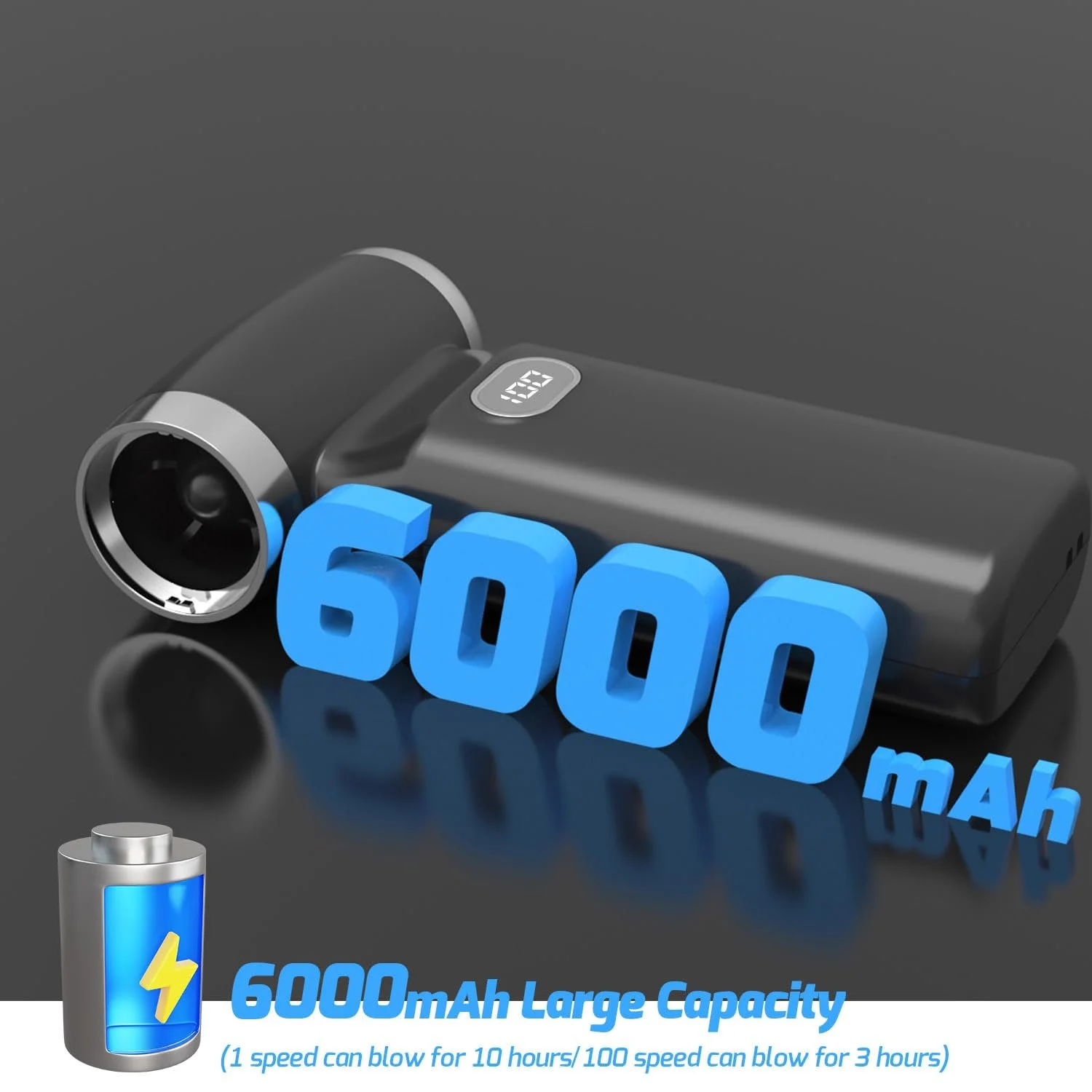 Електрична повітродувка 110,000 RPM 6000 mAH для чищення ПК, ноутбуків, клавіатур та авто, фото №3