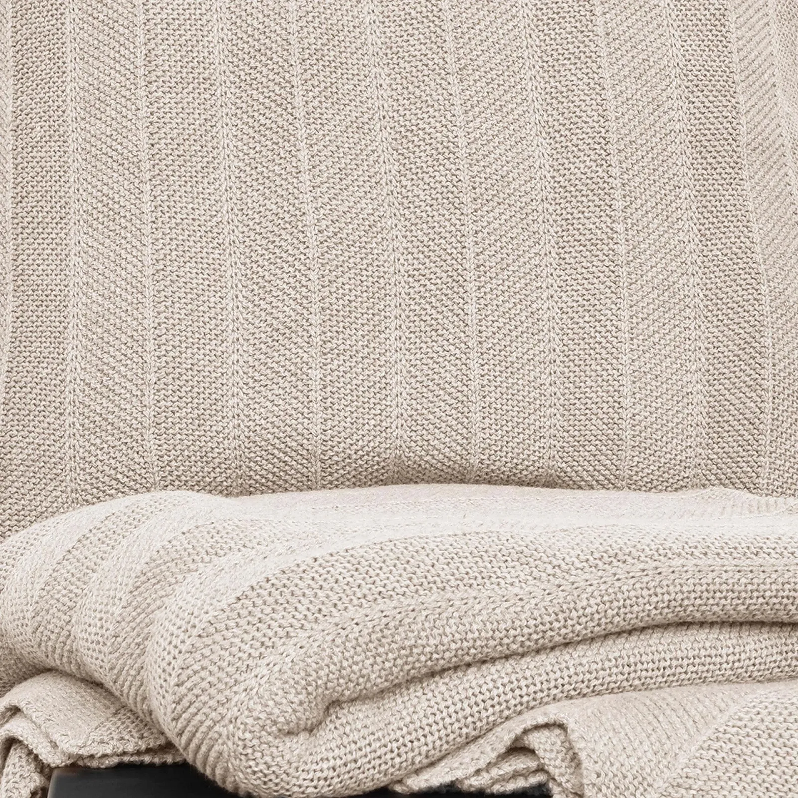 Покривало Nielsen HOME Milo Тонка в'язана 150 x 200 см Вершково-білий 100% Бавовна Ялинка, фото №2