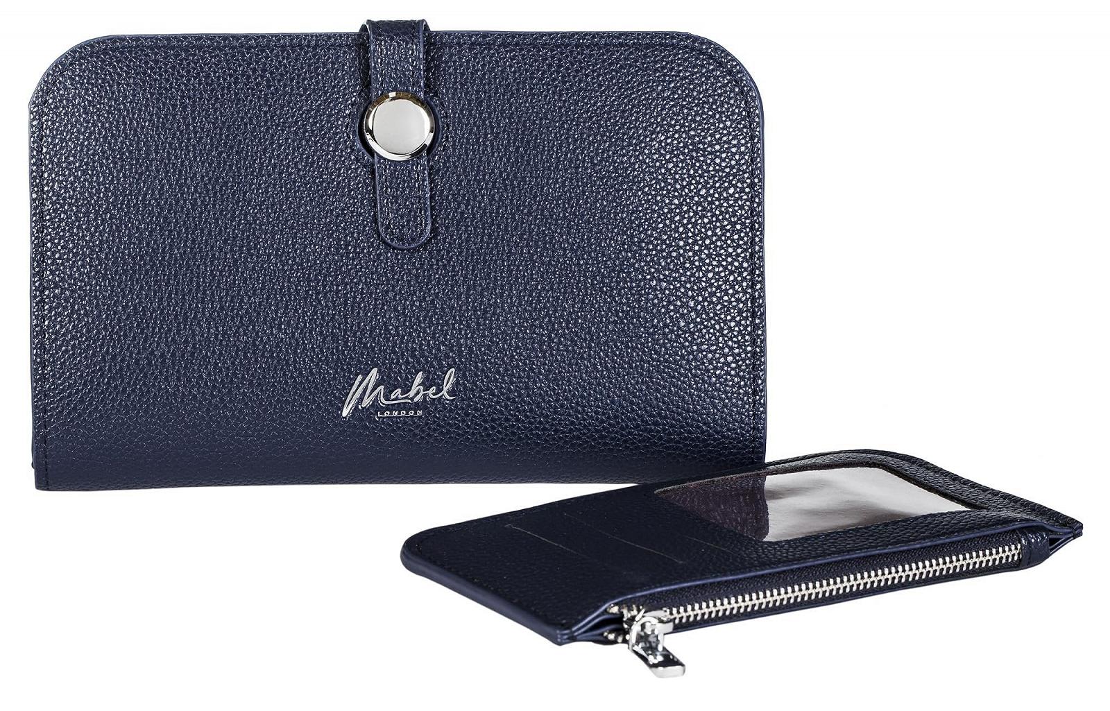 Кошелек Mabel Женский из искусственной веганской кожи PU с защитой RFID, кошелек для монет на молнии и многочисленными отделениями для карт, Sofia, Design 1 - Baby Blue, Classic, фото №5