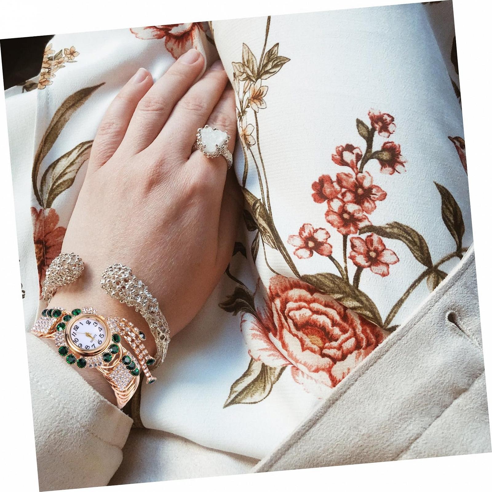 Годинник жіночий PartyKindom з браслетом, кварцовий механізм, синій сплав, фото №9