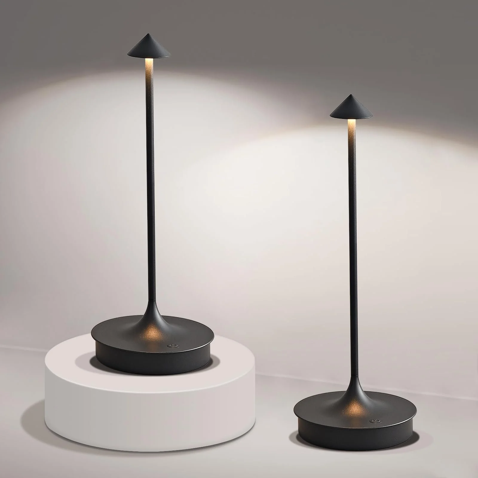 Настольная лампа Leomix LED беспроводная аккумуляторная 4000 мАч сенсорная диммируемая IP54, фото №1