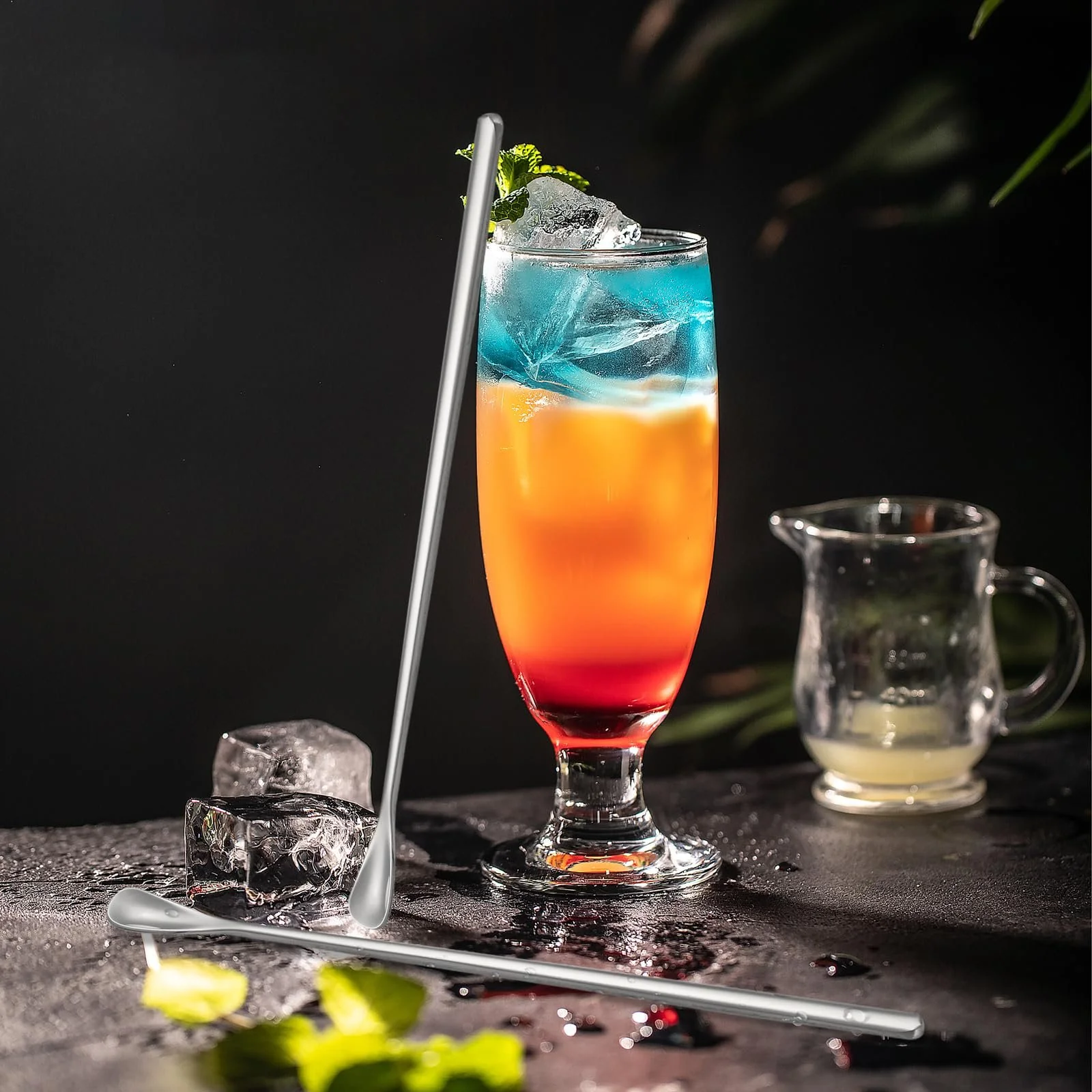 Ложка для холодного чаю, Довга, Набір з 4 мішальних ложок з нержавіючої сталі для кави, чаю, напоїв, коктейлів (LL4), фото №4 Ложка для холодного чаю, Довга, Набір з 4 мішальних ложок з нержавіючої сталі для кави, чаю, напоїв, коктейлів (LL4), фото №4