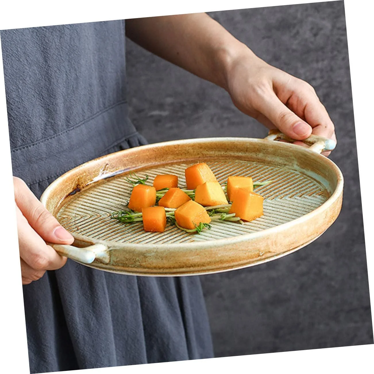 Форма для випікання VALICLUD Керамічна квадратна з подвійними ручками, фото №6 Форма для випікання VALICLUD Керамічна квадратна з подвійними ручками, фото №6