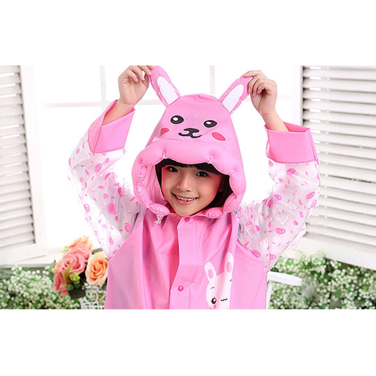 Детский дождевик Petalum Водонепроницаемый с капюшоном для мальчиков и девочек, дождевик-пончо с мультяшным рисунком животных, многоразовый дождевой костюм с карманом, фото №3 Детский дождевик Petalum Водонепроницаемый с капюшоном для мальчиков и девочек, дождевик-пончо с мультяшным рисунком животных, многоразовый дождевой костюм с карманом, фото №3