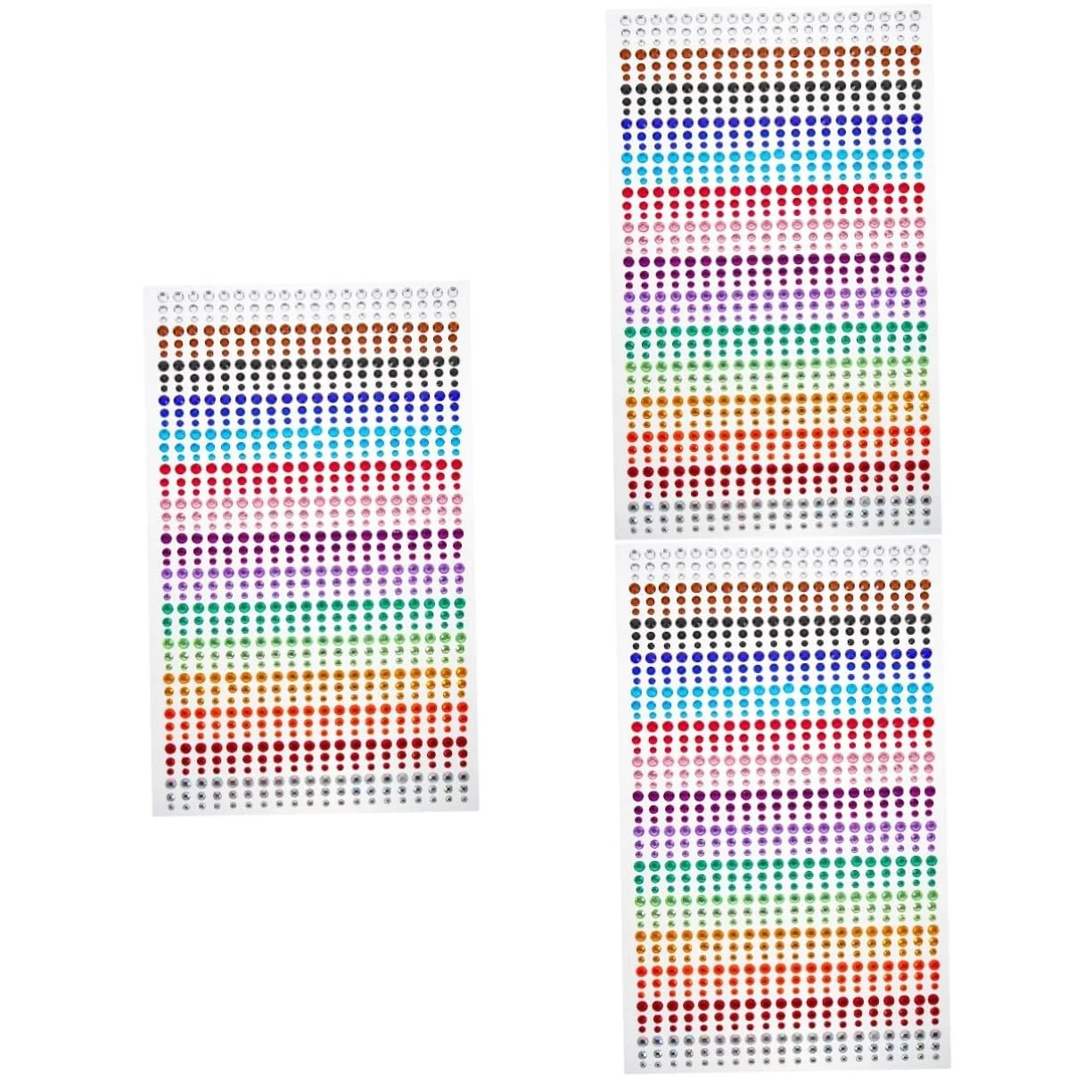 Наклейки со стразами Beavorty 3 листа Самоклеющиеся, фото №1