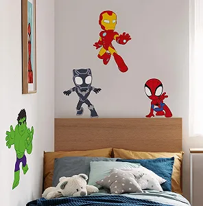Наклейка на стіни Komar Marvel Spidey and His Amazing Friends Power Group 50 x 70 см кольорова - Фото 1