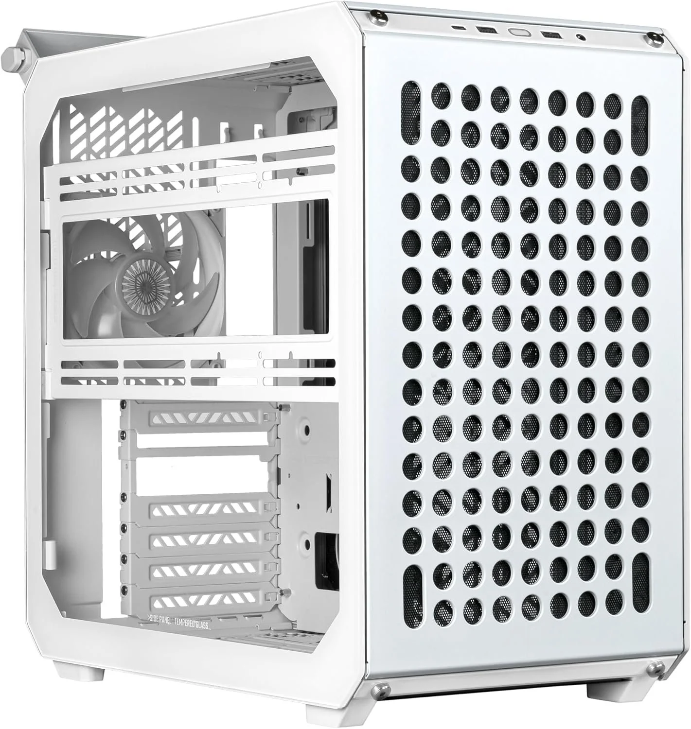 Корпус Cooler Master Qube 500 Flatpack / Без БП / EATX / USB Type-C / Стекло / Белый, фото №2