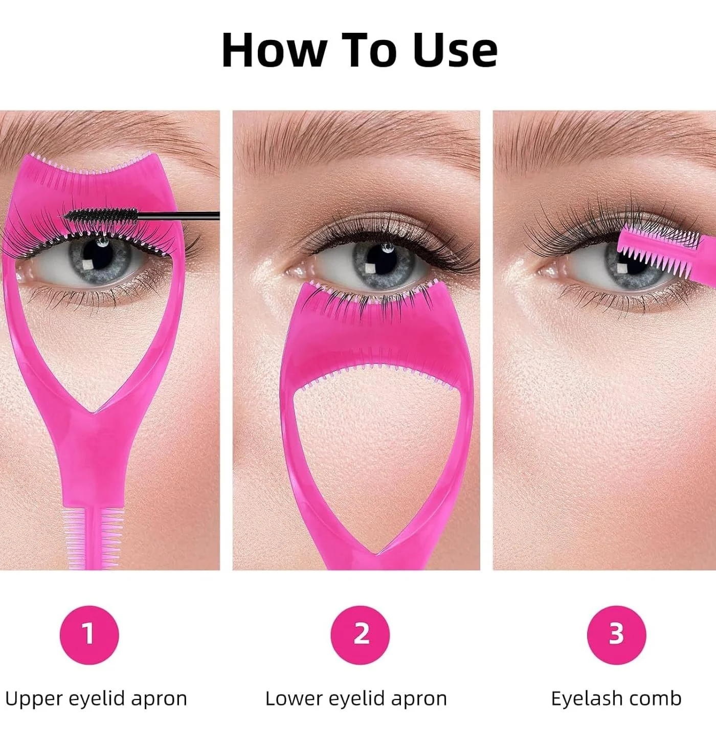 Набір GWAWG 3 в 1 Маскара Щит Додаток Лайнер Пензлі для брів 7 предметів, фото №5