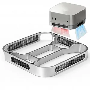 Настольная подставка для Mac Mini M4/M4 Pro 2024, алюминиевая охлаждающая подставка для Mac Mini, настольная подставка-радиатор, пылезащитное основание - Фото 1