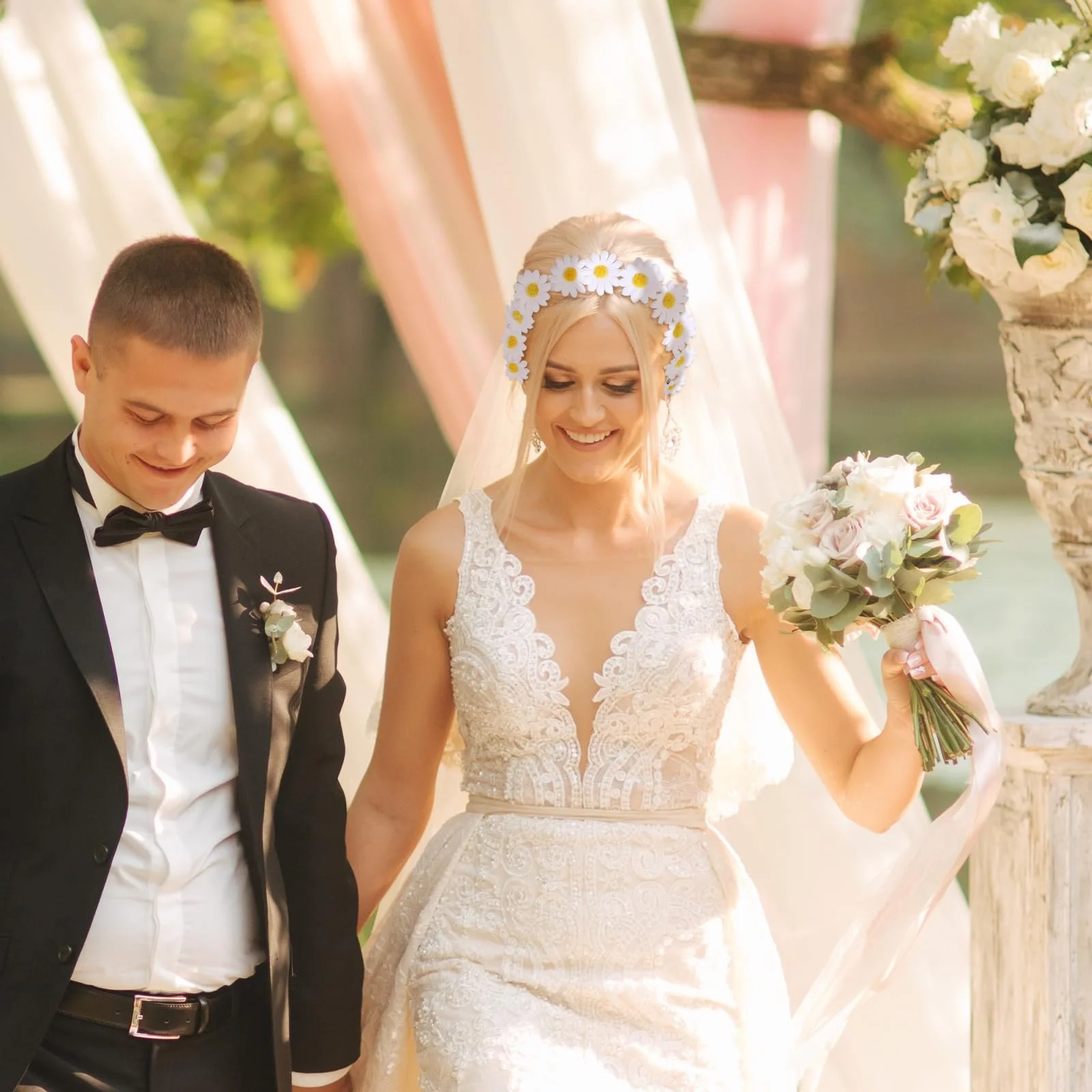 Вінок для волосся з квітами Hippie, фото №4