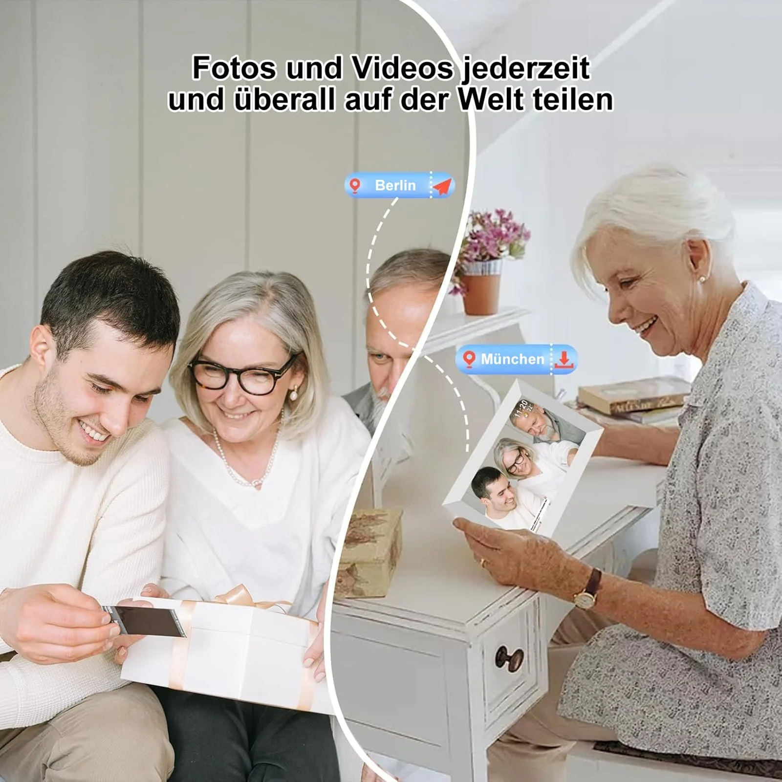 Цифровая фоторамка Frameo 10.1" WiFi 1280x800 IPS 32 ГБ Белый, фото №5