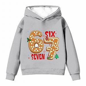 Детский худи 67 Six Seven Vintage 6 7 Meme с принтом, праздничный пуловер, детский праздничный костюм synthetic.ua - Фото 1