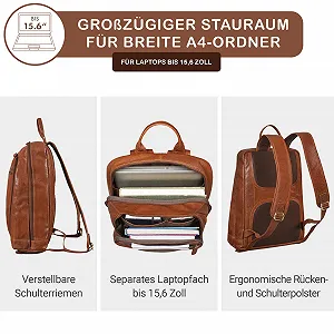 Рюкзак для ноутбука STILORD Watson 15.6" Leather XL L Obsidian Black / Maraska Brown цена на synthetic.ua - Фото 1 Рюкзак для ноутбука STILORD Watson 15.6" Leather XL L Obsidian Black / Maraska Brown synthetic.ua - Фото 1