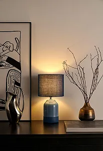 Настільна лампа Pauleen Sandy Glow 48324 E14 Max. 20 Вт Кремово-блакитна Кераміка synthetic.ua - Фото 1