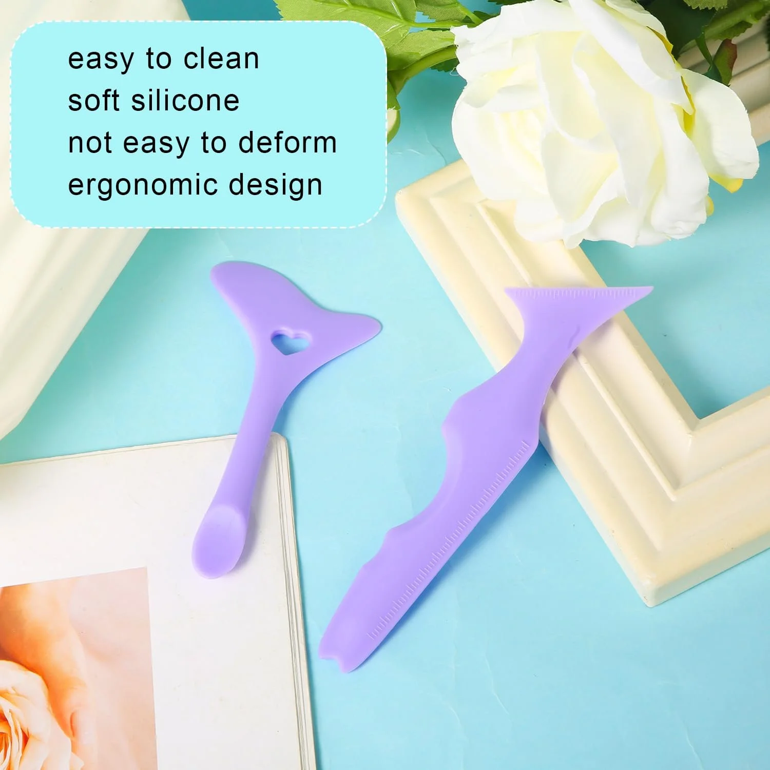 Трафареты для подводки Силиконовые фиолетовые, фото №3