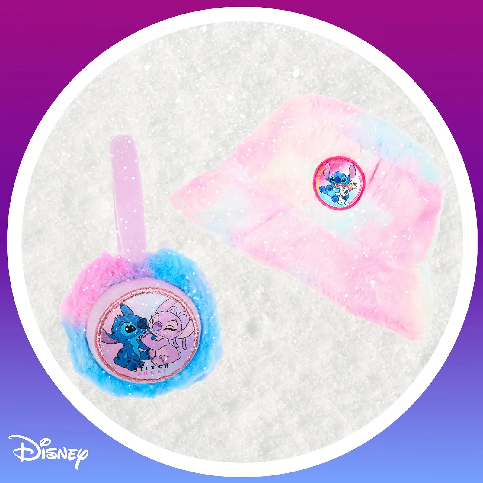 Шапка з вушками Disney Stitch для дівчат, плюшева, з м'якого флісу, зимова, фото №3