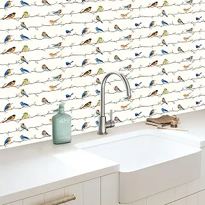 Шпалери наклейка Birds 44 x 300 см самоклеючі Hummingbird Colourful synthetic.ua - Фото 1