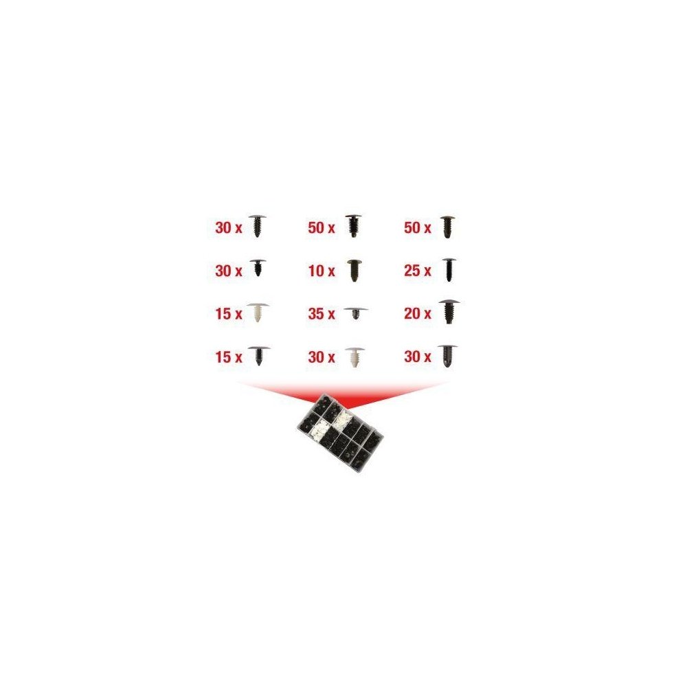 Комплект клипс кузова KS TOOLS 420.0900, фото №1