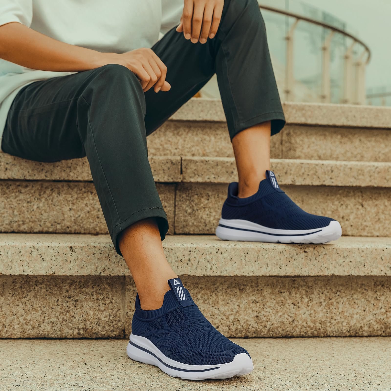 Кросівки ODCKOI Без шнурків Легкі дихаючі Зручні Повсякденні Сітчасті Спортивні, фото №5