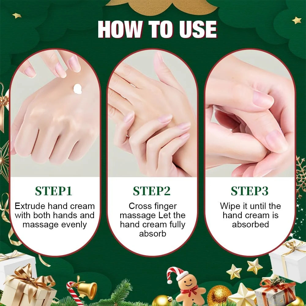 Крем для рук Christmas, Міні набір різдвяних кремів для рук, Набір з 3 шт, фото №4
