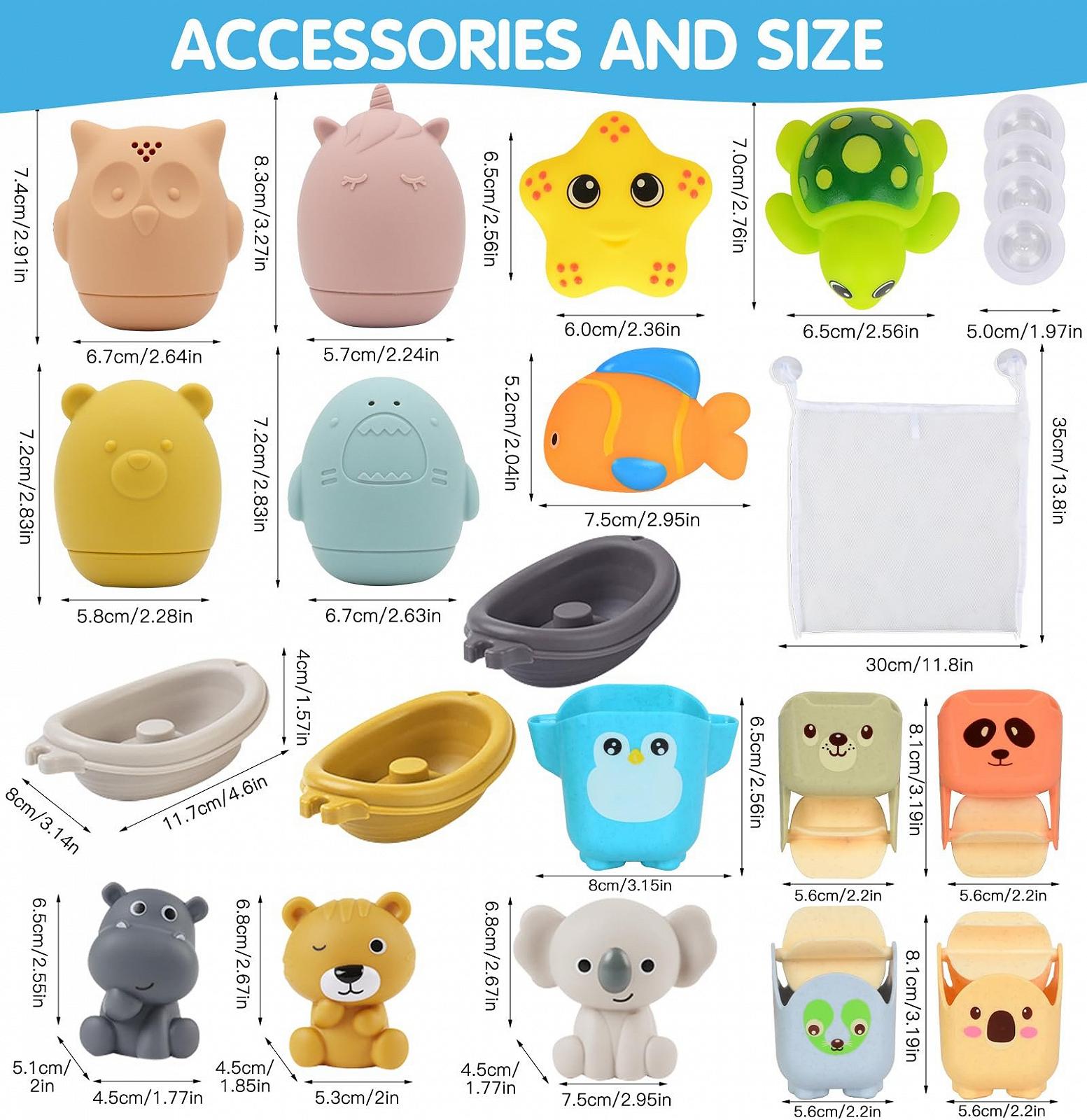 Набір іграшок для ванни, Силіконова, фото №2