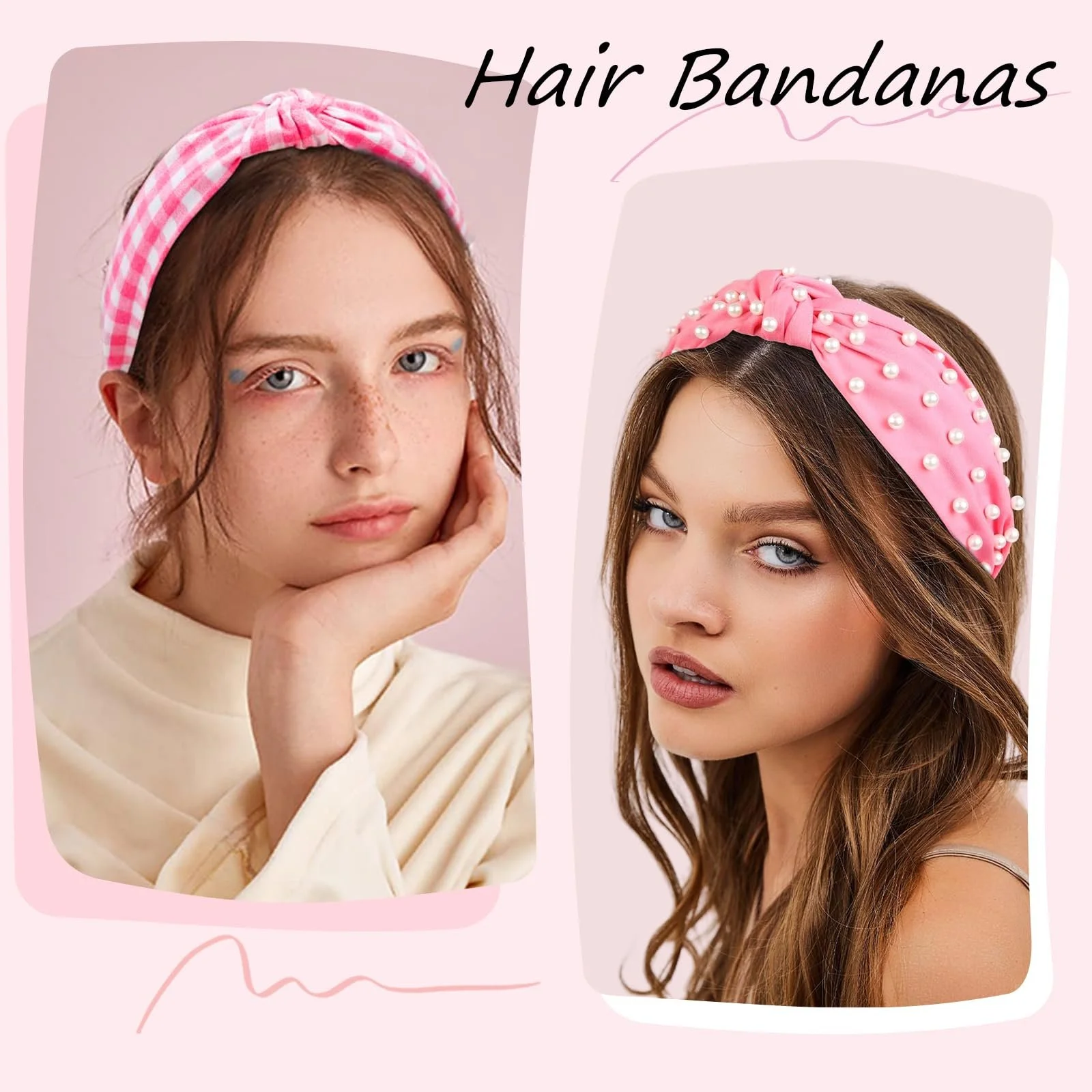 Обруч Рожевий Квітковий візерунок, 4 шт, фото №3 Обруч Рожевий Квітковий візерунок, 4 шт, фото №3