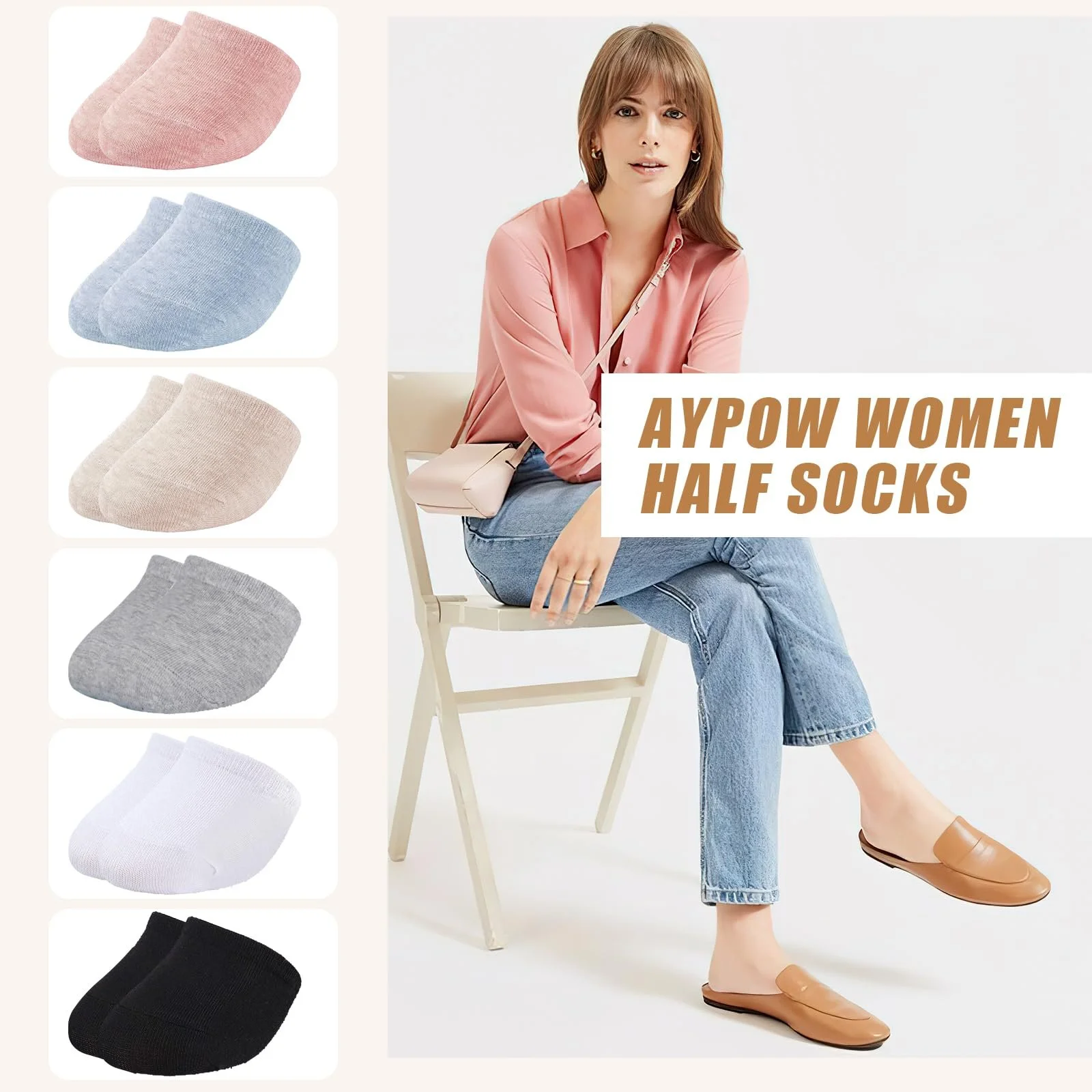 Шкарпетки для пальців ніг Бавовняні для жінок, 6 шт, фото №6