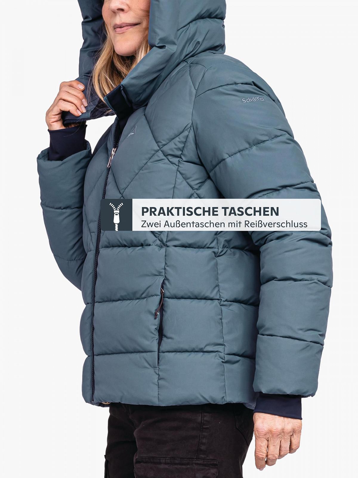 Куртка Schöffel Damen Ins Jacket Boston L, теплая зимняя куртка из переработанных материалов, легкая стеганая куртка с капюшоном, ветронепроницаемая и водоотталкивающая, фото №7