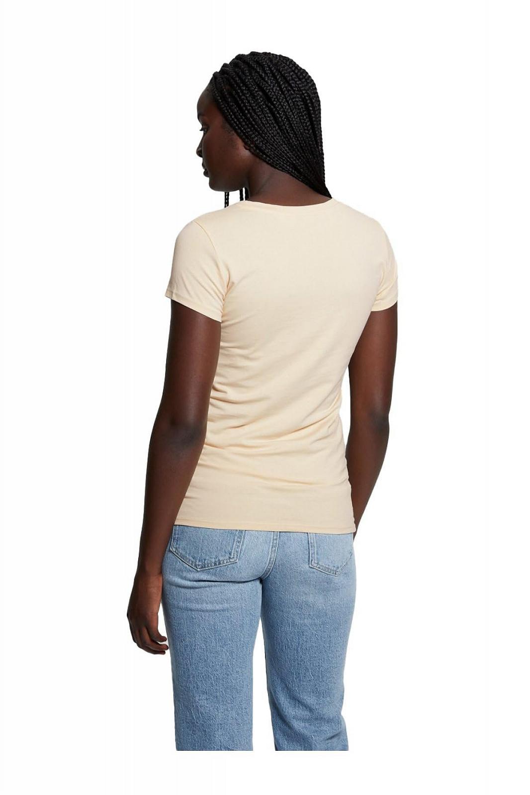 Жіноча футболка GUESS - Triangle Maze R3 Tee - Бежевий - S, фото №3