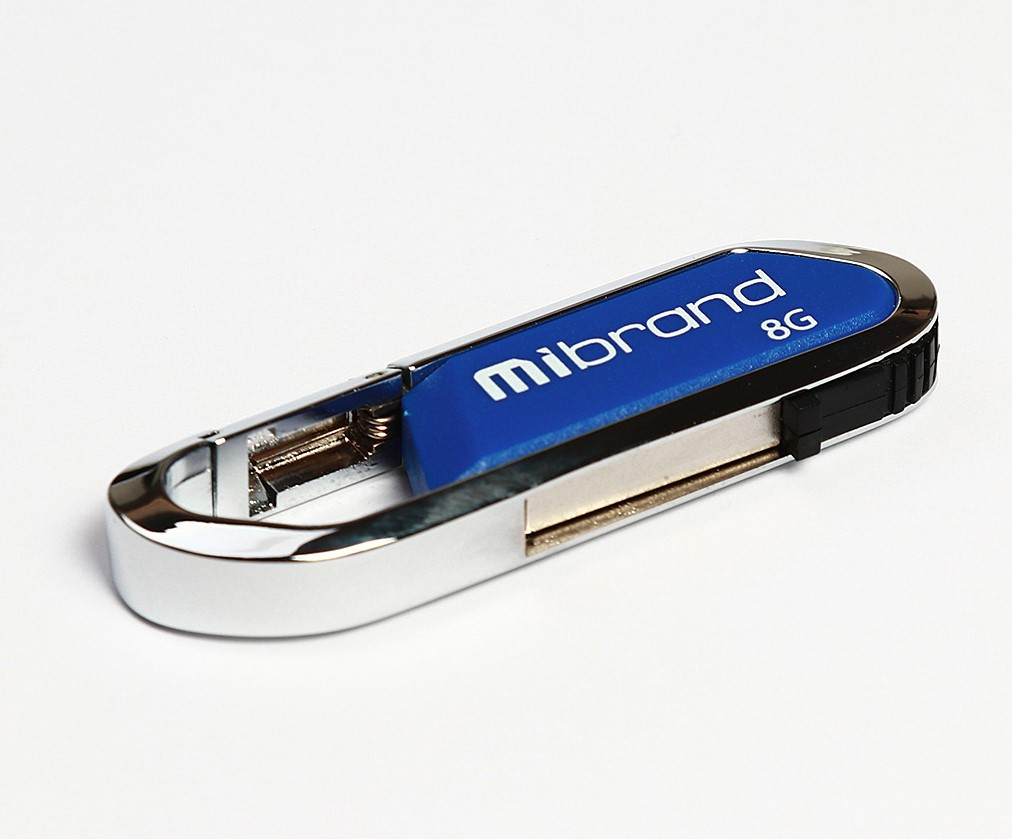 USB флеш-накопитель Mibrand Aligator 8GB USB 2.0 Blue, фото №1