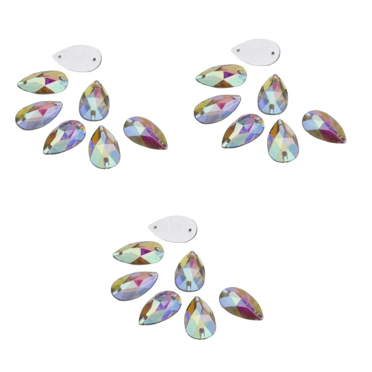 Стрази Краплеподібні POPETPOP 150 шт. AB кольору, фото №8