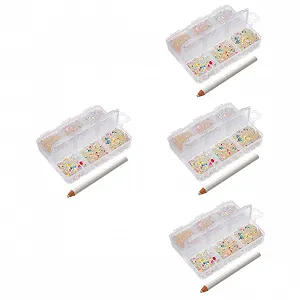 Стразы Типа Flatback FRCOLOR Смола для декора ногтей, аксессуары для креативного маникюра Ab Farbton для рукоделия и дизайна ногтей - Фото 1